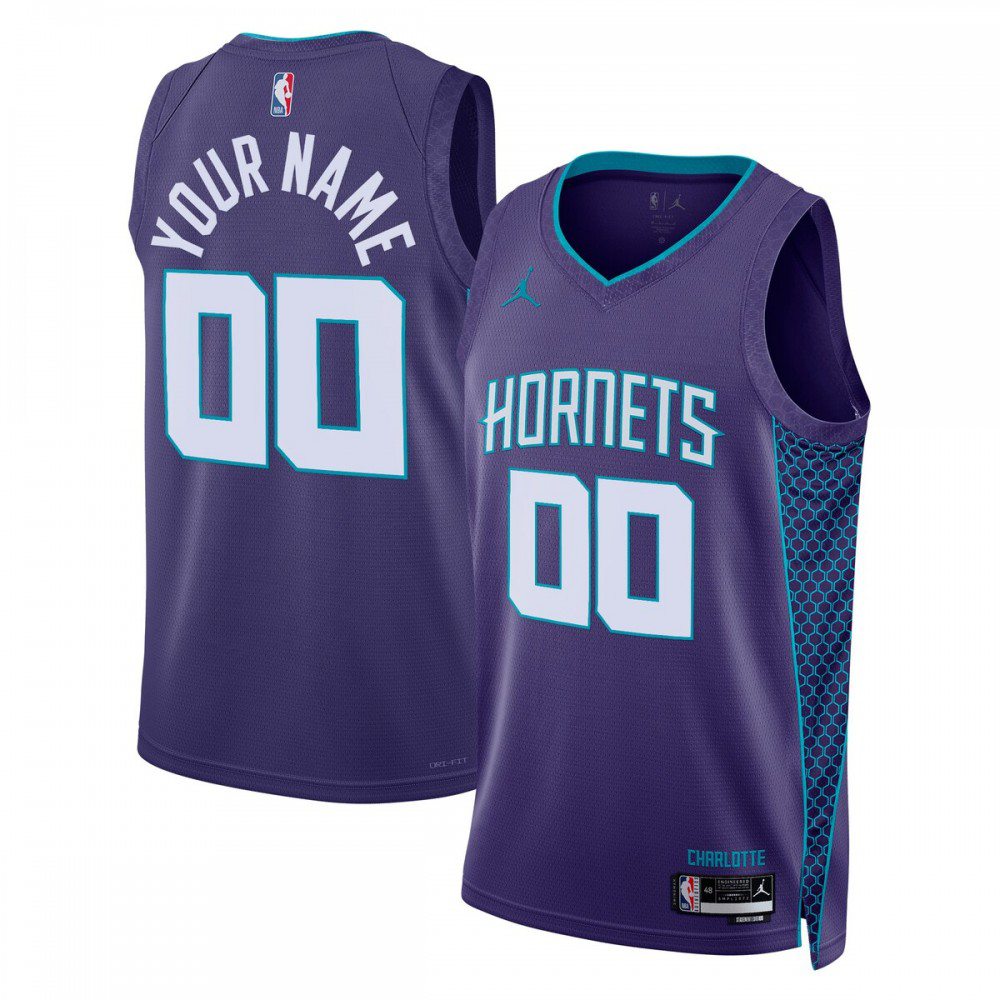 Charlotte Hornets Jordan Brand Unisex 2022/23 Swingman Custom Jersey - Statement Edition - Teal-Pro Kit Vault | Brand New 26/27 Sports Jerseys